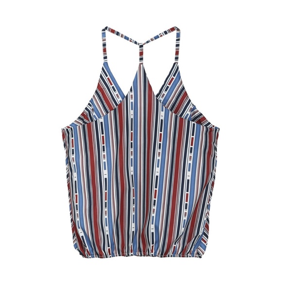 New Summer Market Stripe Boho Tank Top - Picture 6 of 7